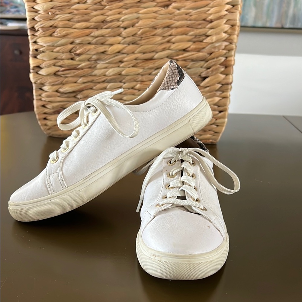 White Leather Women's Sneakers